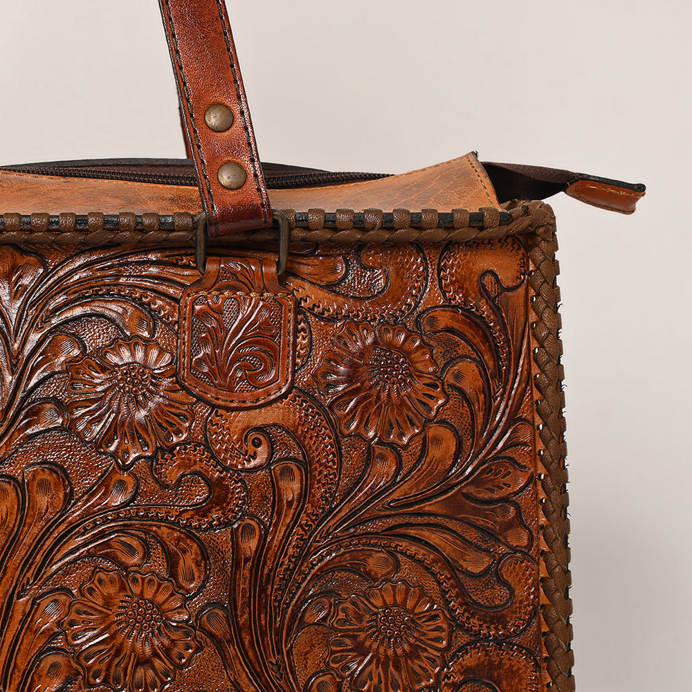 OHLAY KBG334A TOTE Hand Tooled Genuine Leather women bag western handbag purse