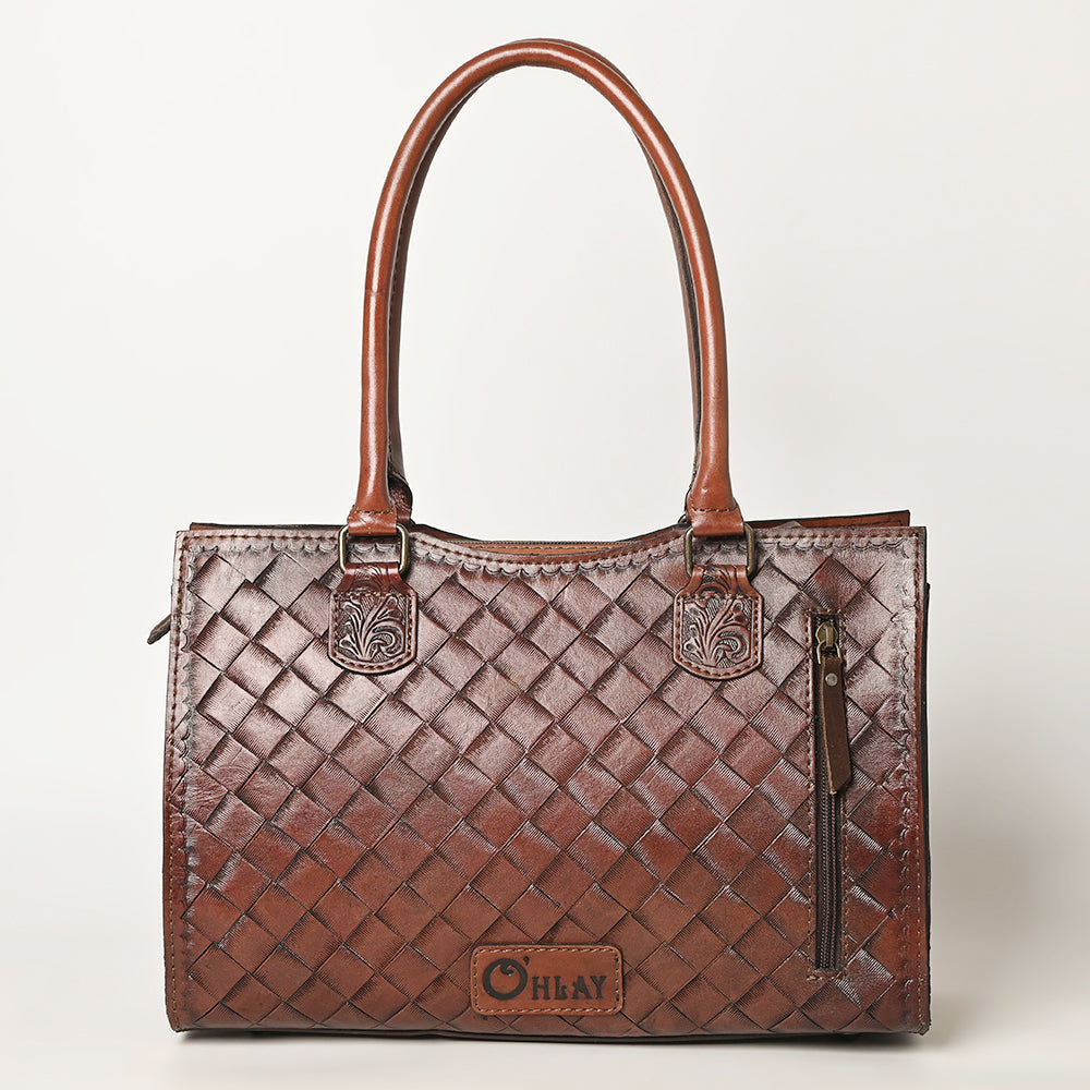 OHLAY KBG334B TOTE Hand Tooled Genuine Leather women bag western handbag purse
