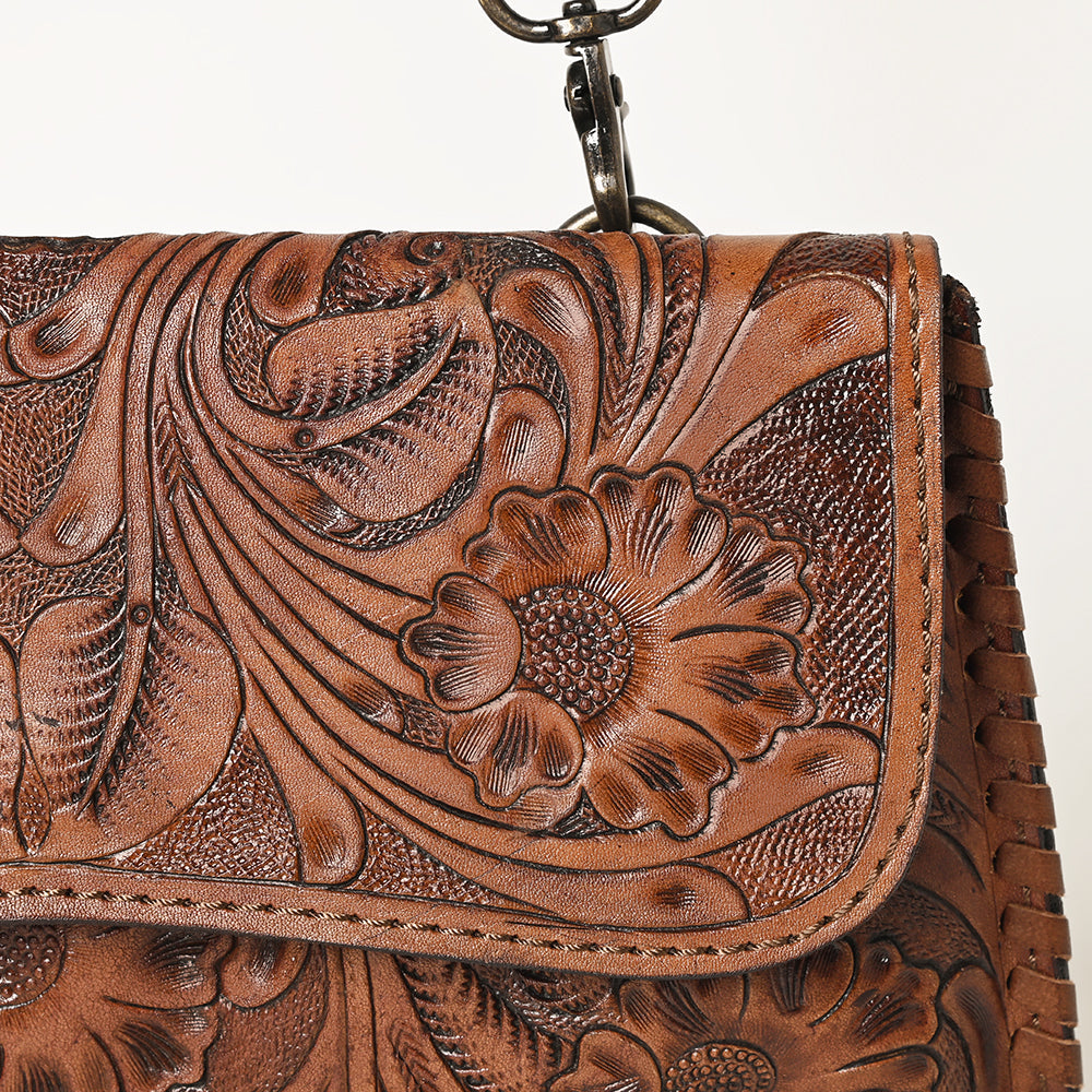OHLAY WALLET Hand Tooled  Genuine Leather women bag western handbag purse