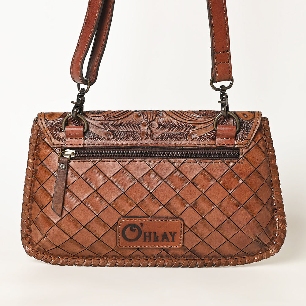 OHLAY WALLET Hand Tooled  Genuine Leather women bag western handbag purse