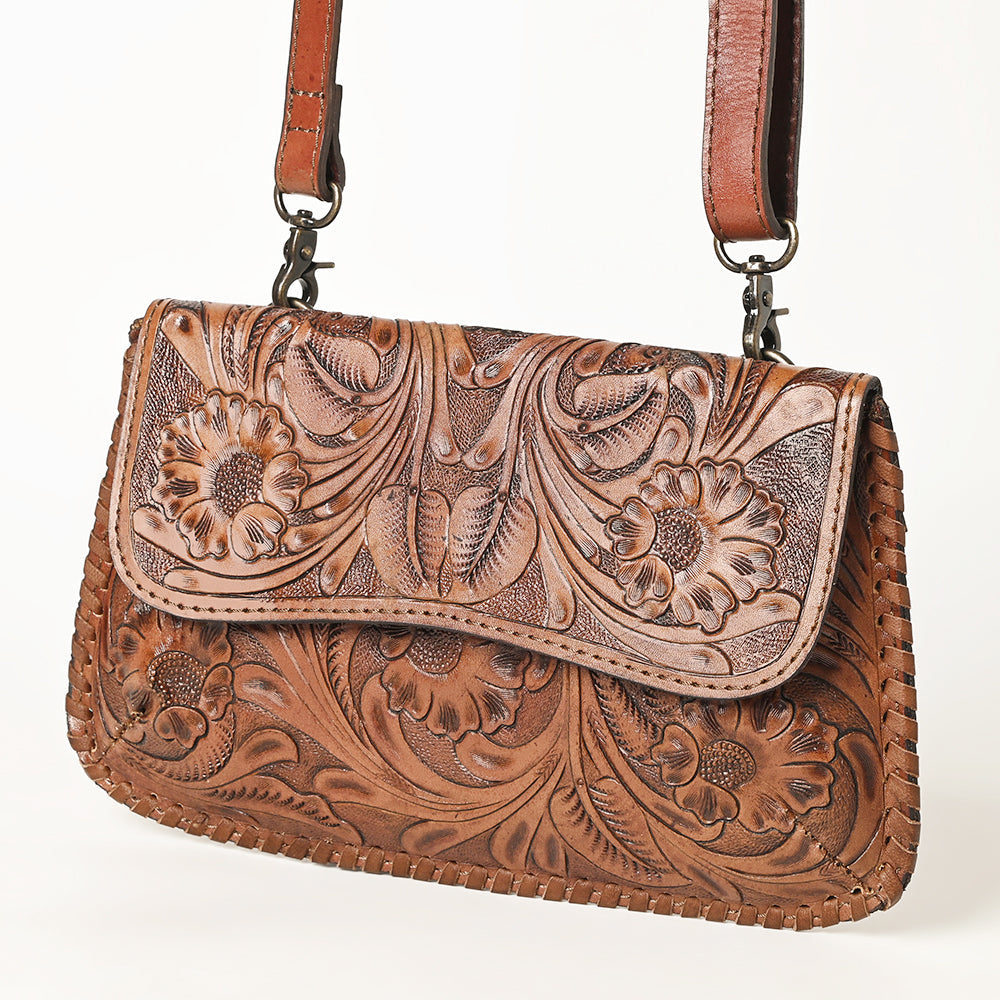 OHLAY WALLET Hand Tooled  Genuine Leather women bag western handbag purse