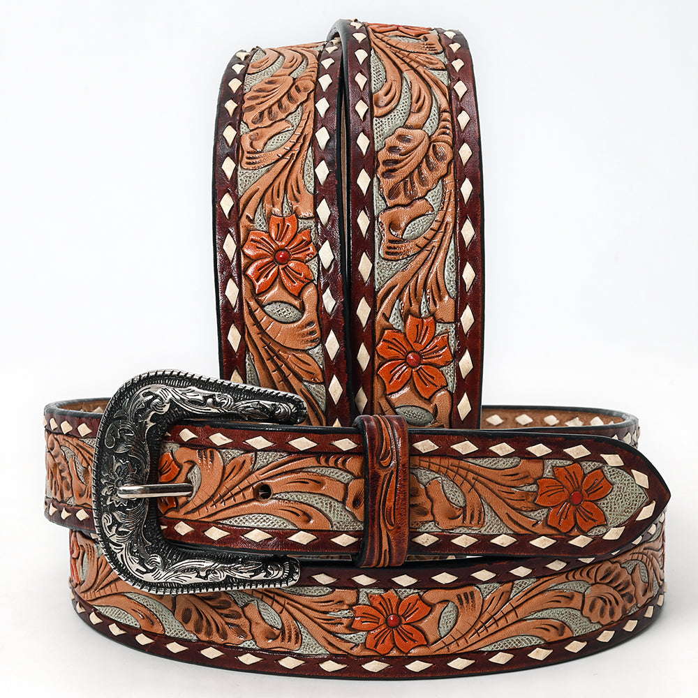 American Darling Beautifully Hand Tooled Genuine American Leather Belt Men and  Women