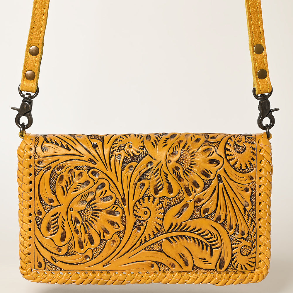 American Darling Clutch Hand Tooled Genuine Leather Women Bag Western Handbag Purse