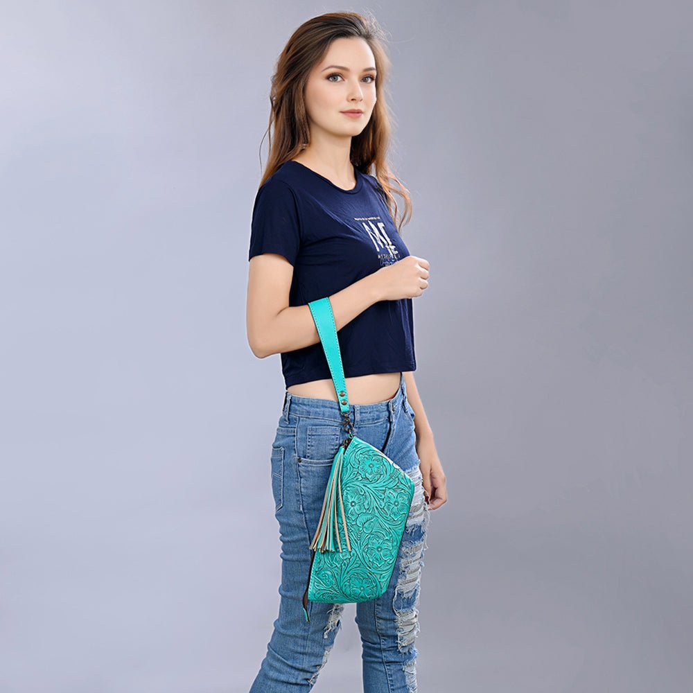 American Darling Hand Tooled Genuine Leather Women Bag Western Handbag Purse