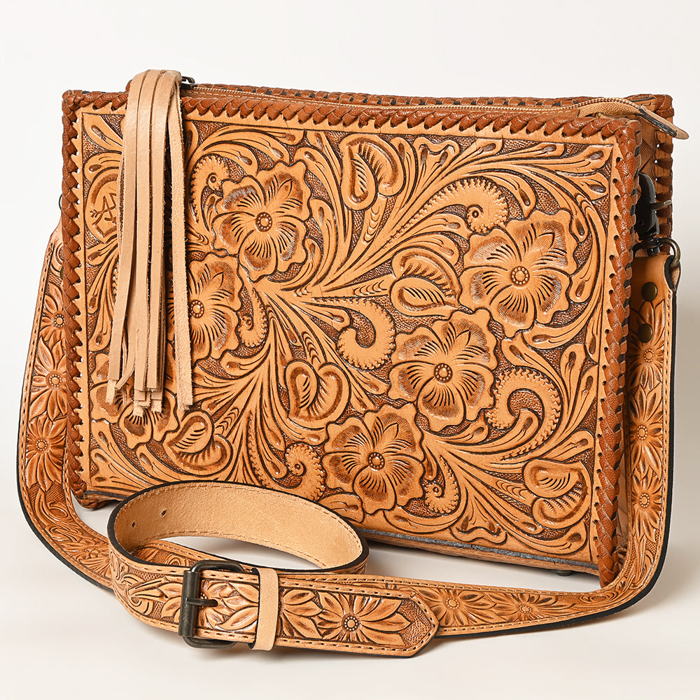 American Darling Hand Tooled Genuine Leather Women Bag Western Handbag Purse