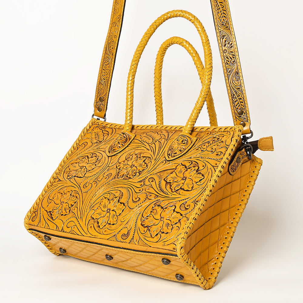 American Darling Tote Hand Tooled Genuine Leather Western Women Bag Handbag Purse | Tan | Western Tote Bag | Travel Tote Bags | College Tote Bag | Casual Tote Bag