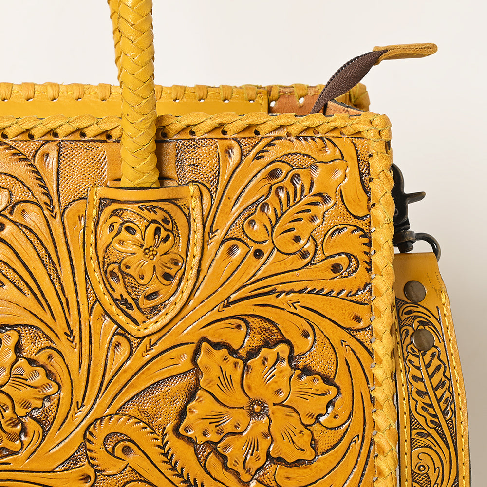 American Darling Tote Hand Tooled Genuine Leather Western Women Bag Handbag Purse | Tan | Western Tote Bag | Travel Tote Bags | College Tote Bag | Casual Tote Bag