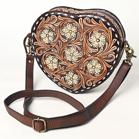 American Darling Canteen Hand Tooled Genuine Leather Women Bag Western Canteen Handbag Purse |
