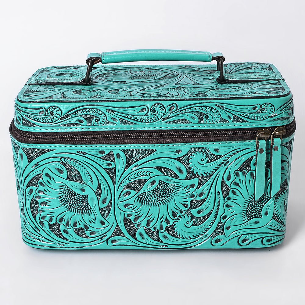 American Darling Jewelry Case Hand Tooled Genuine Leather Women Bag Western Handbag Purse