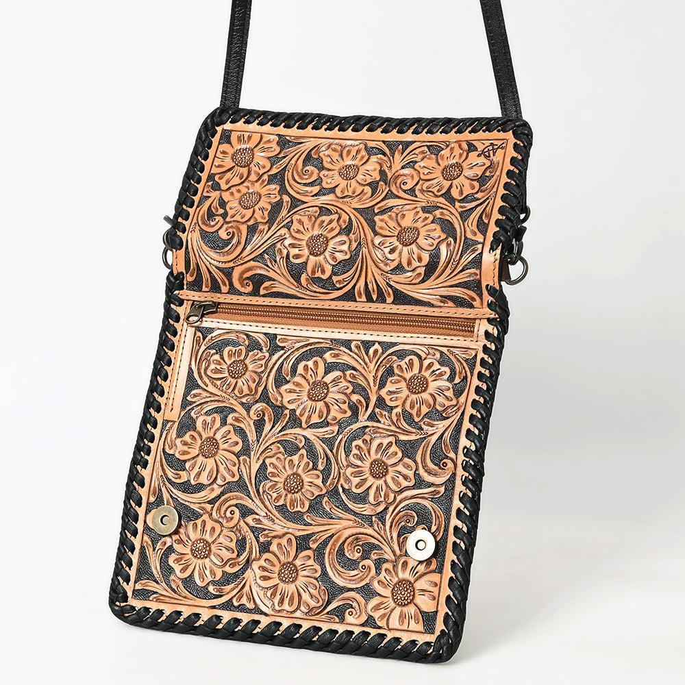 American Darling Adbg1281 Wallet Hand Tooled Genuine Leather Women Bag Western Handbag Purse