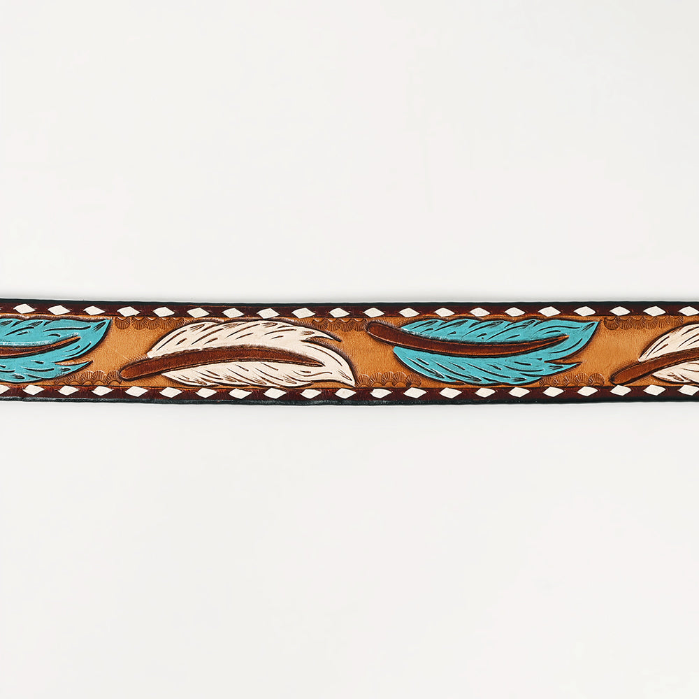 American Darling ADBLF249-L Beautifully Hand Tooled Genuine American Leather Belt Men and  Women