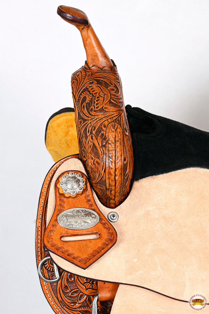 HILASON Horse Barrel Racing Endurance Trail Pleasure Leather Saddle Tan
