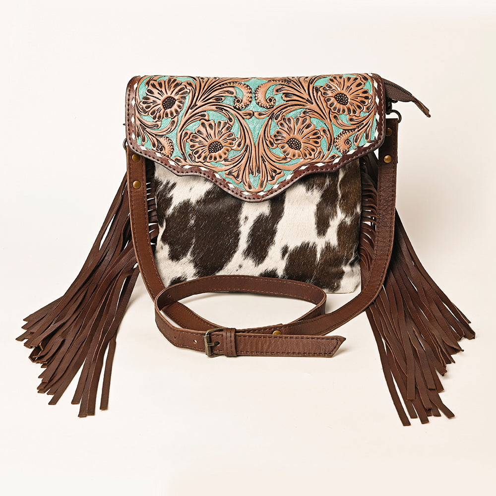 Ohlay Bags OHG112 Envelope Hand Tooled Hair-On Genuine Leather Women Bag Western Handbag Purse
