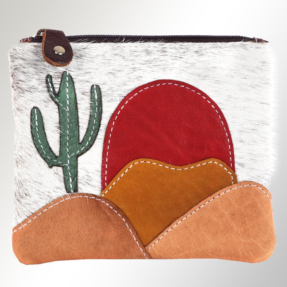 American Darling Coin Purse Hair on Genuine Leather Western Women Bag | Handbag Wristlet Travel Clutch