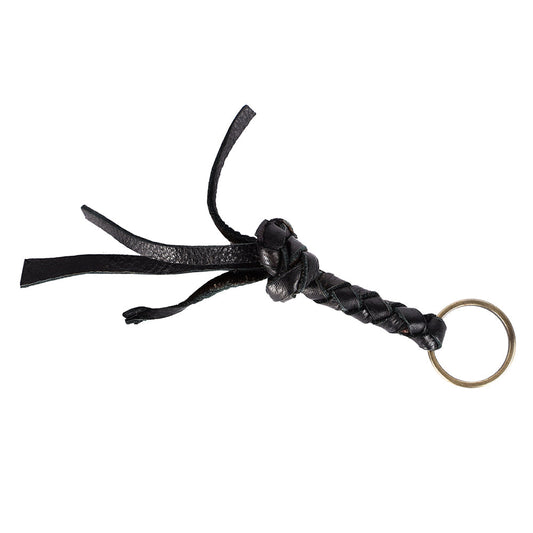 Ohlay Genuine Leather Handmade Braided Key Ring Black Key Chain