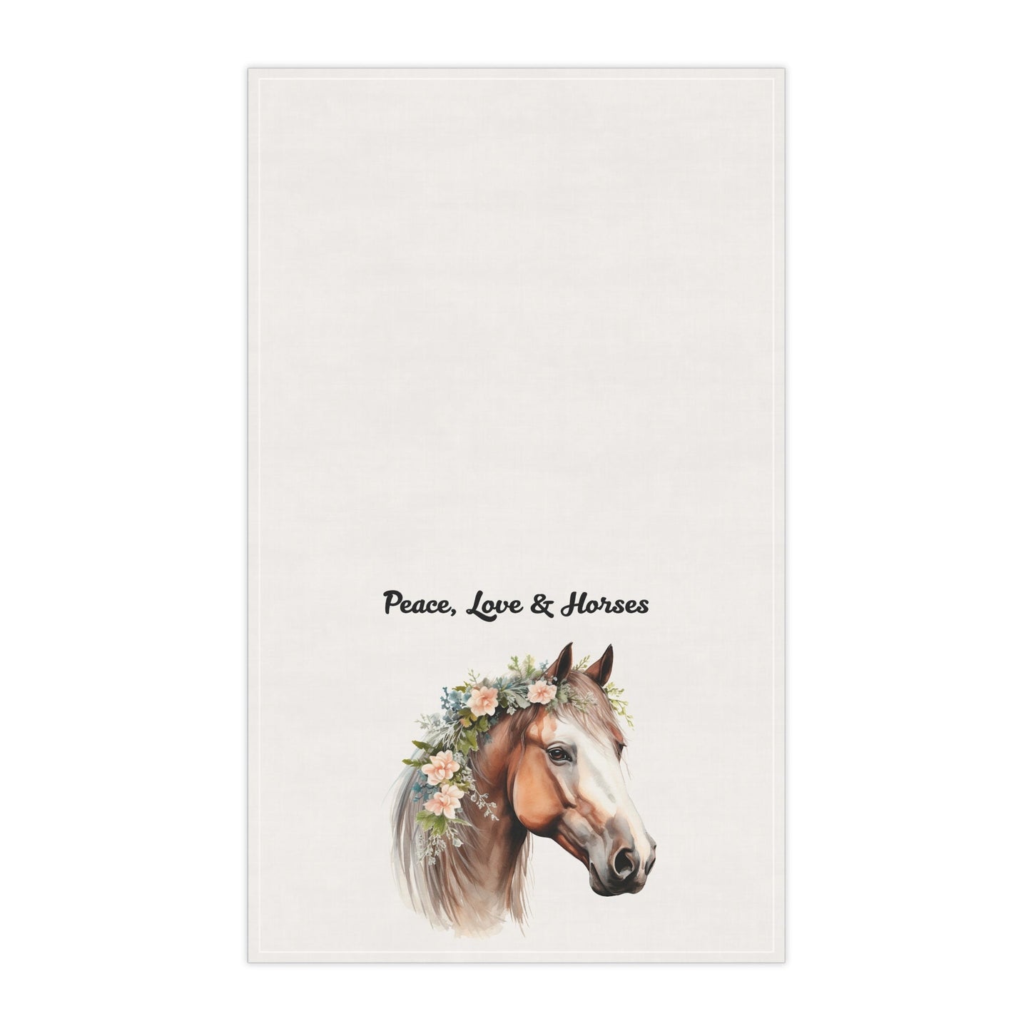 Peace, Love & Horses Tea Towels - Perfect for Equestrian Homes, Farmhouse Decor, Horse Lovers, Kitchen Essentials, Gift for Animal Lovers