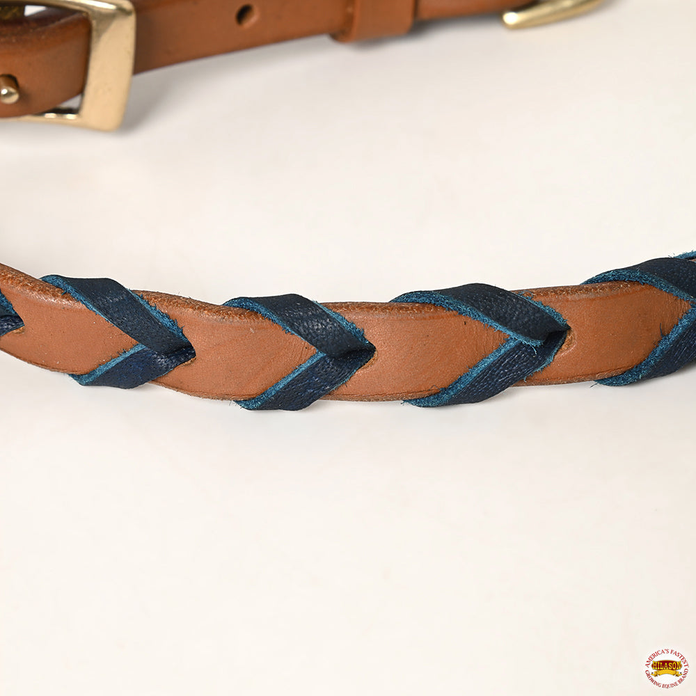 8 Feet Hilason Western Horse American Leather Laced Barrel Roper Reins Brown