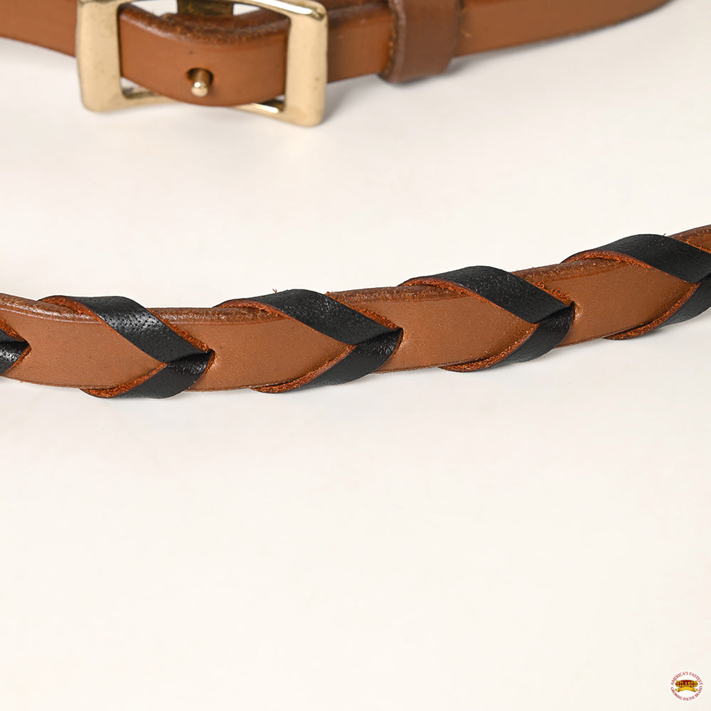 8 Feet Hilason Western Horse American Leather Laced Barrel Roper Reins Brown