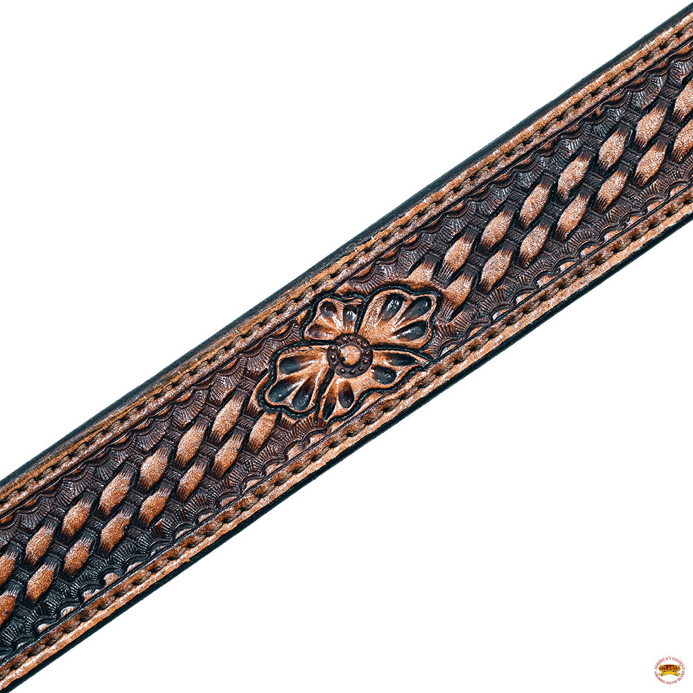 HILASON Western Horse Genuine American Leather Headstall & Breast Collar Set Brown