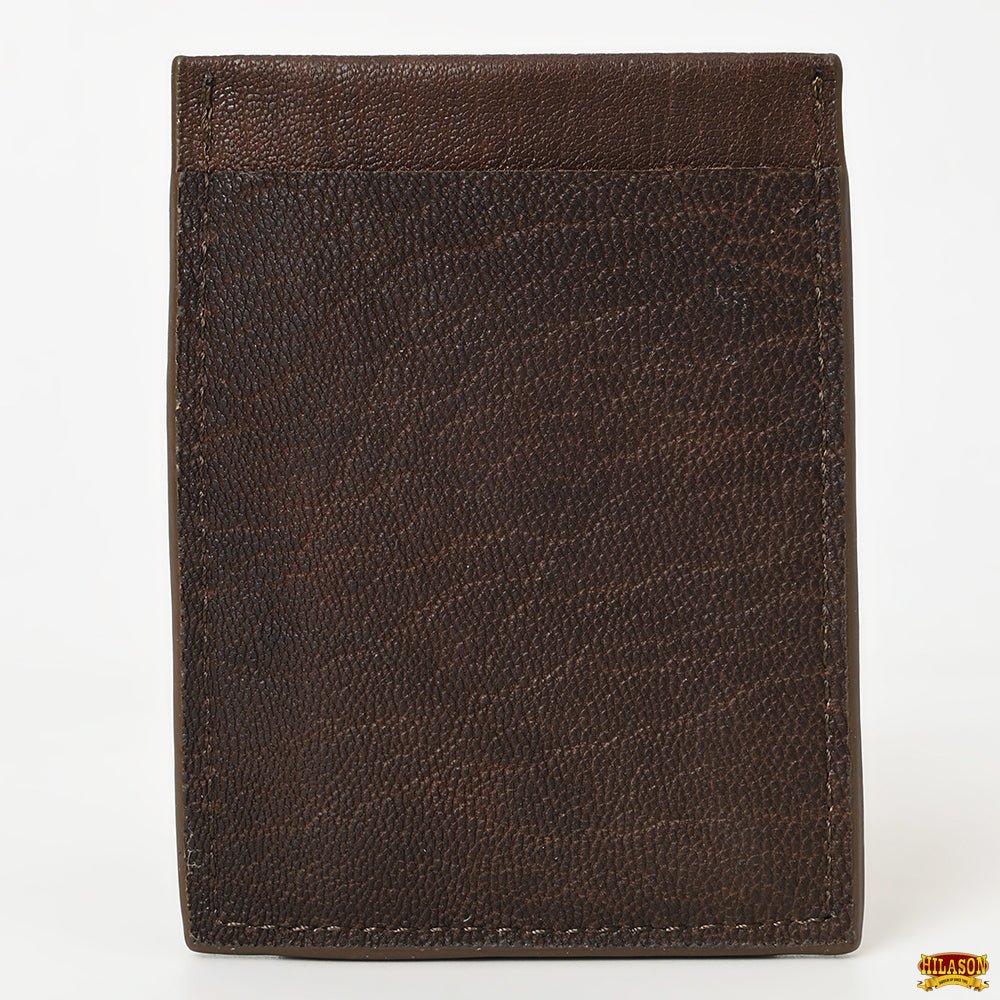 Hilason Western Floral Stylish Women & Men Hand Tooled Genuine Leather Card-Holder