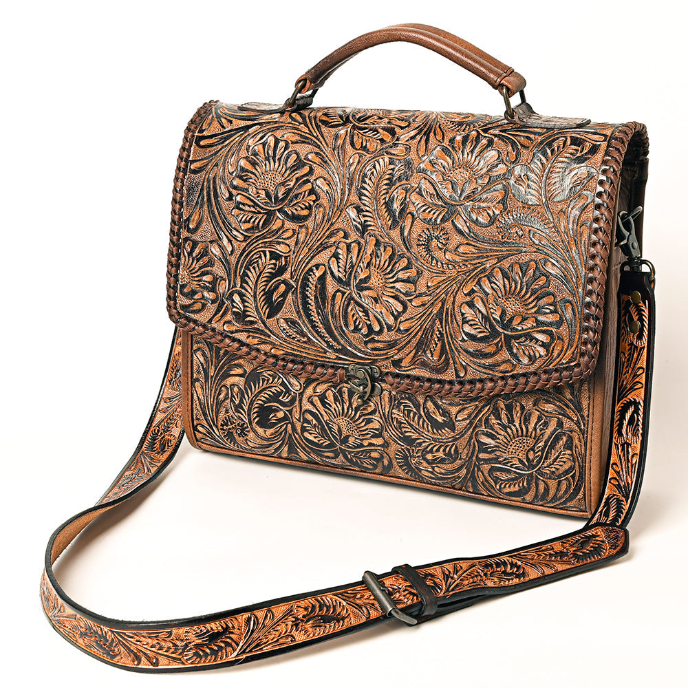 American Darling ADBG1318 Hand Tooled Genuine Leather Women Bag Western Handbag Purse