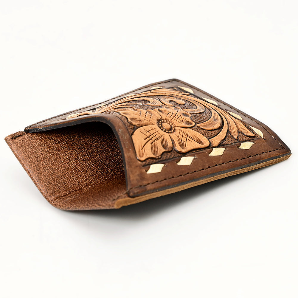 American Darling ADCCG102 Floral Western Hand Tooled Genuine Leather Women Card-Holder