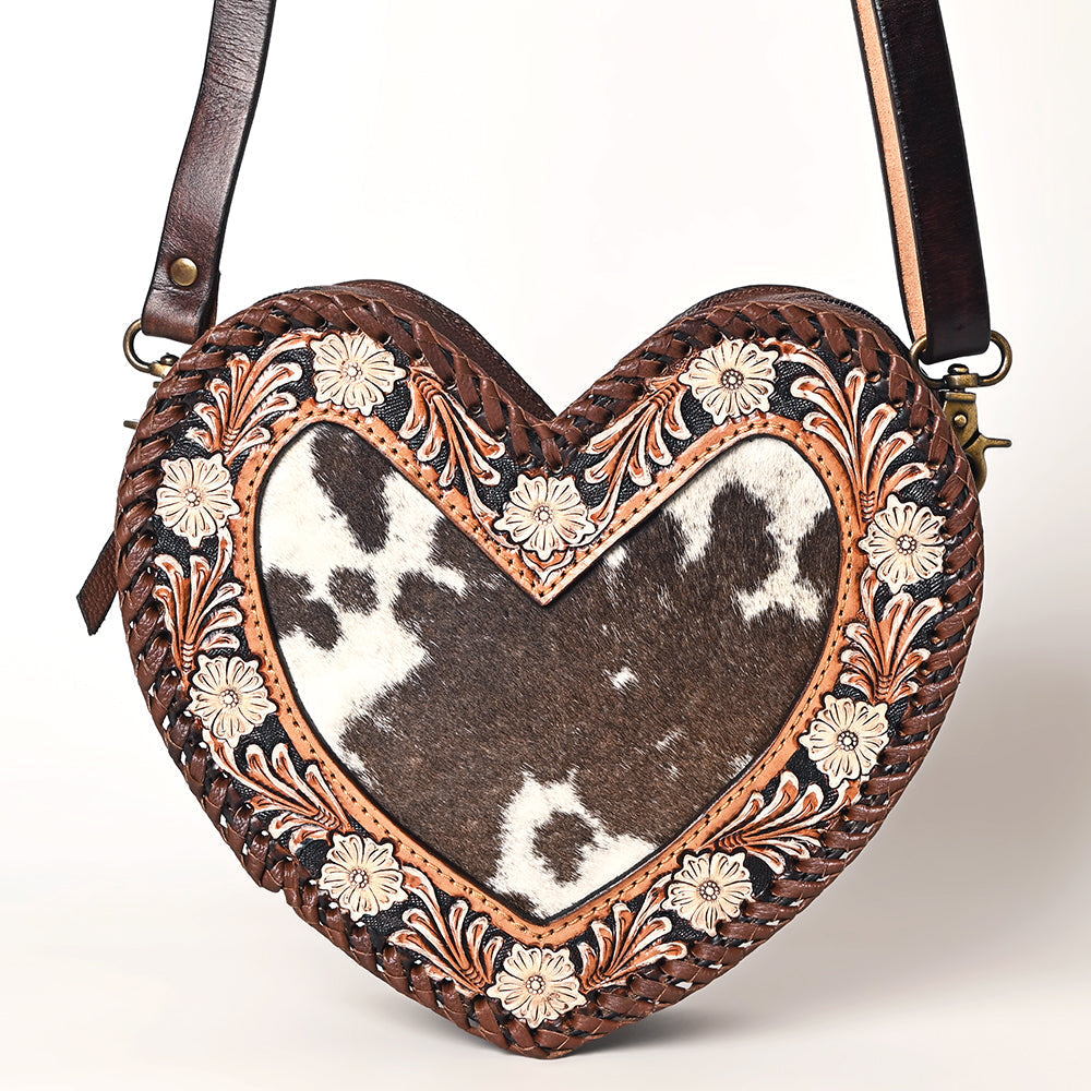 American Darling ADBGA476 Hand Tooled Hair-On Genuine Leather Women Bag Western Handbag Purse
