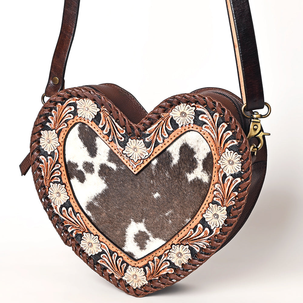 American Darling ADBGA476 Hand Tooled Hair-On Genuine Leather Women Bag Western Handbag Purse