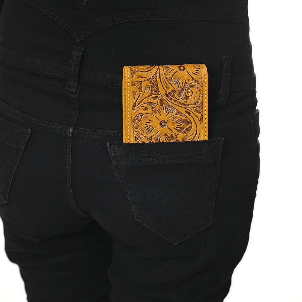 American Darling Wallet Hand Tooled Genuine Leather Women Bag Western Handbag Purse