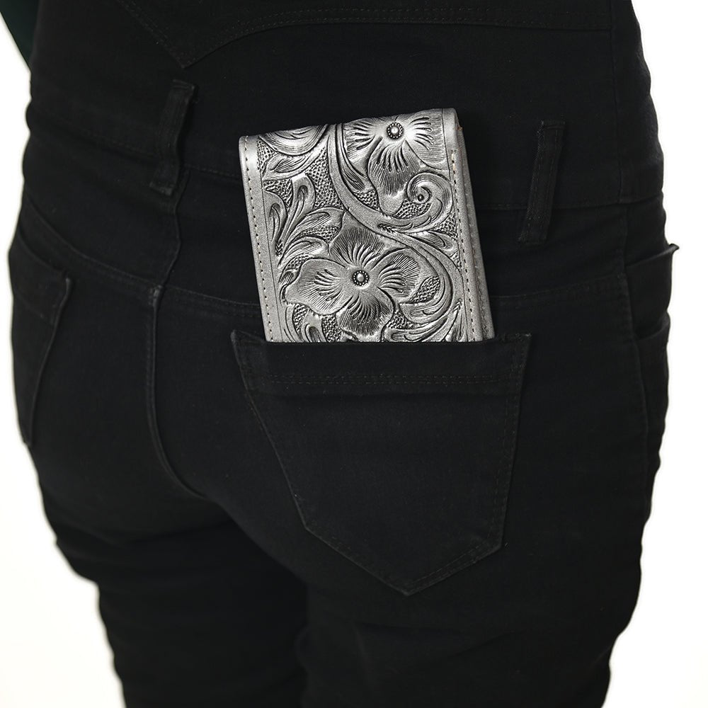 American Darling Wallet Hand Tooled Genuine Leather Women Bag Western Handbag Purse