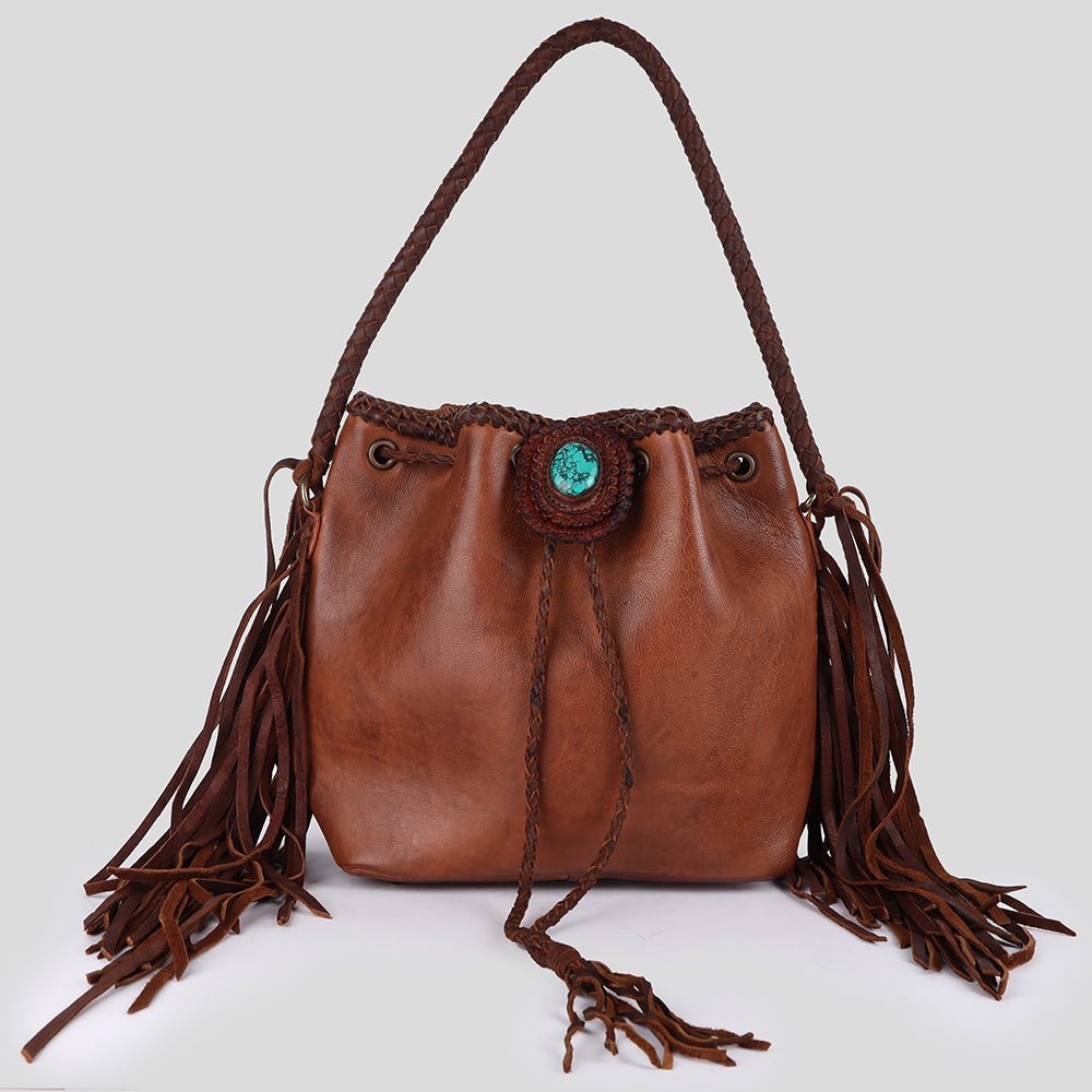 American Darling Bucket Genuine Leather Women Bag Western Handbag Purse