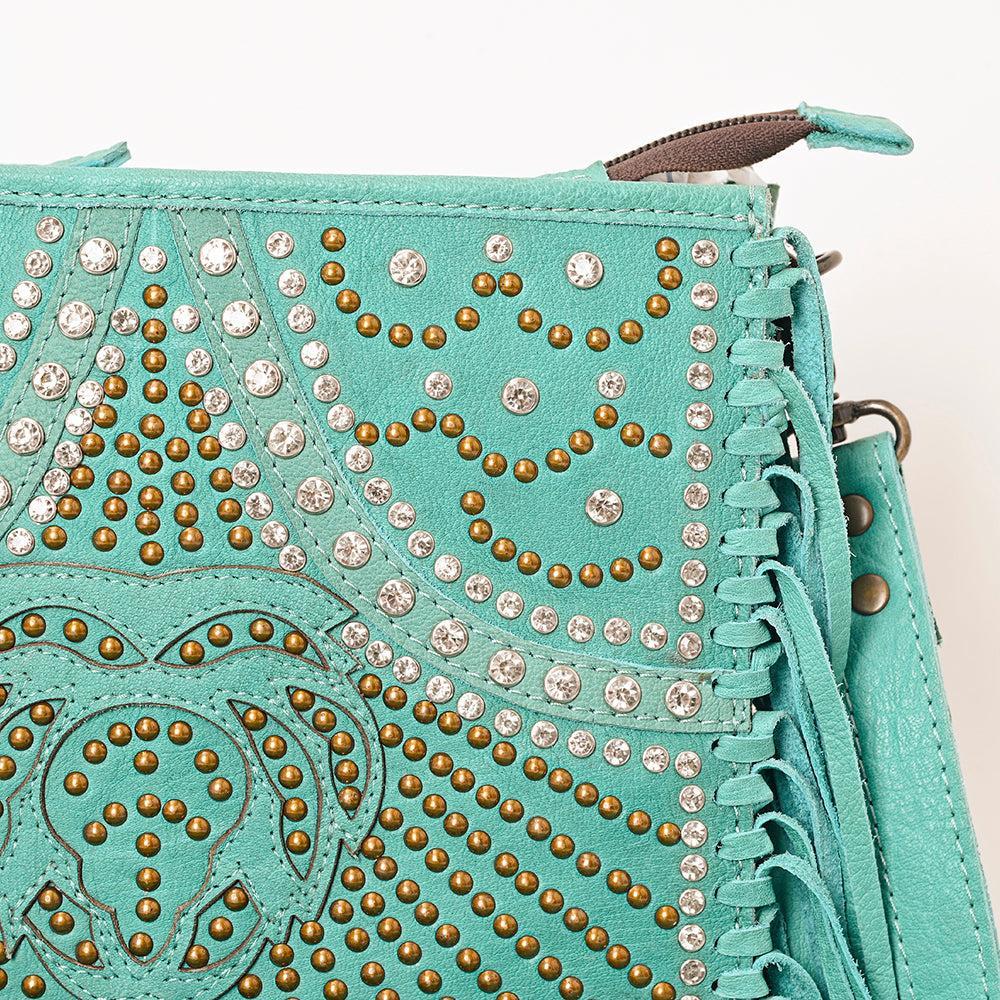 American Darling ADBG1322B Hand Tooled Genuine Leather Women Bag Western Handbag Purse