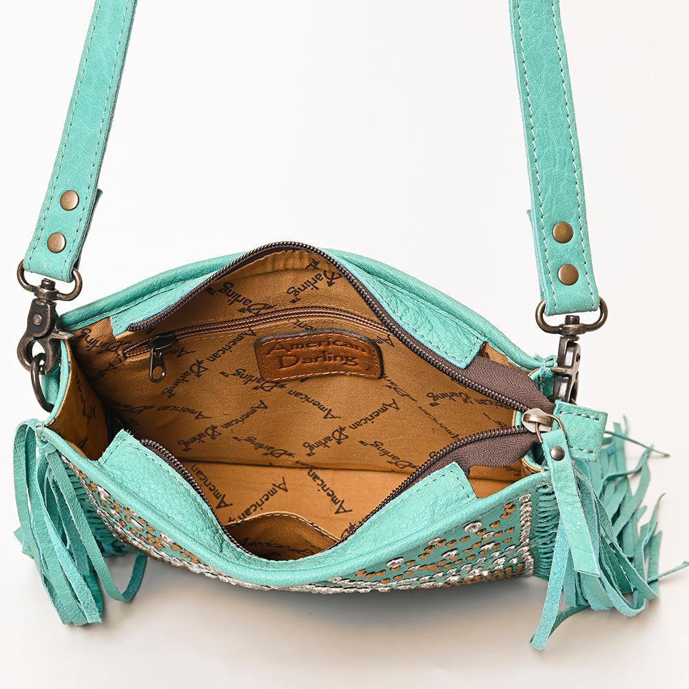 American Darling ADBG1322B Hand Tooled Genuine Leather Women Bag Western Handbag Purse