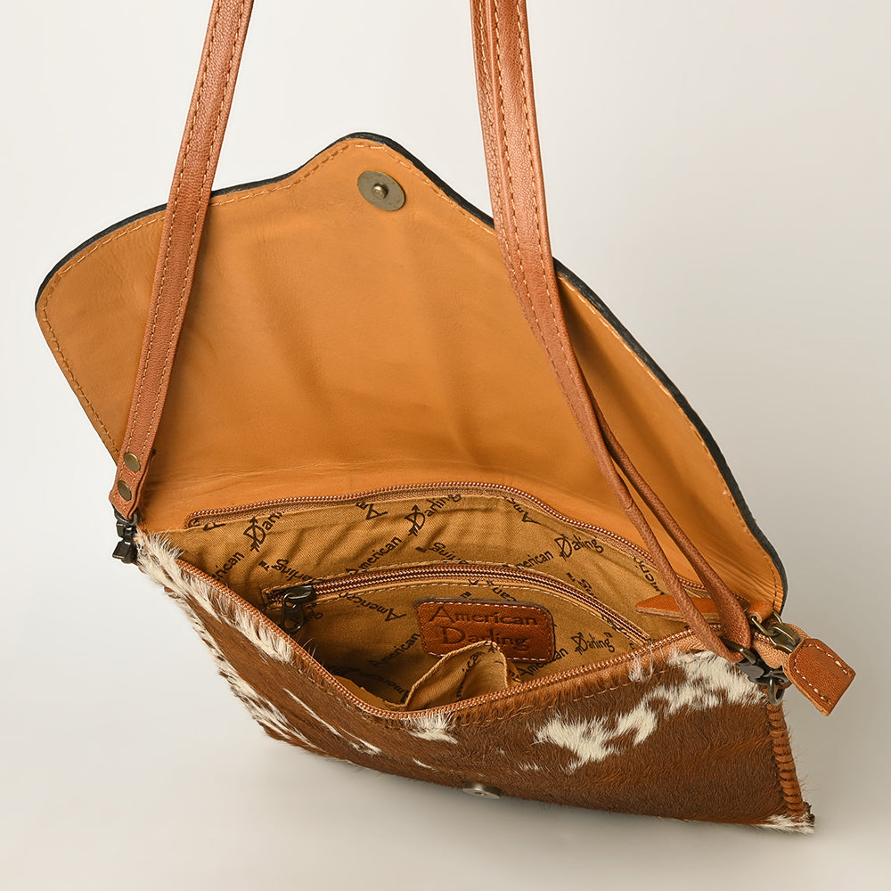 ADBG1389 American Darling Hand Tooled Hair On Genuine Leather Women Bag Western Handbag Purse