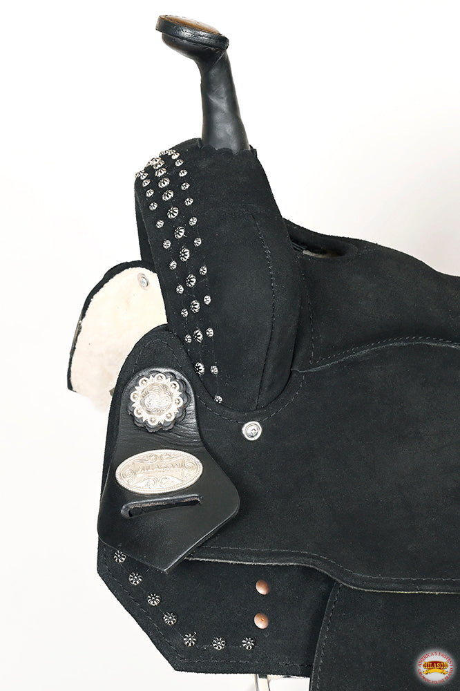 15 In Hilason Flex Tree Western Horse Trail Barrel American Leather Saddle Black