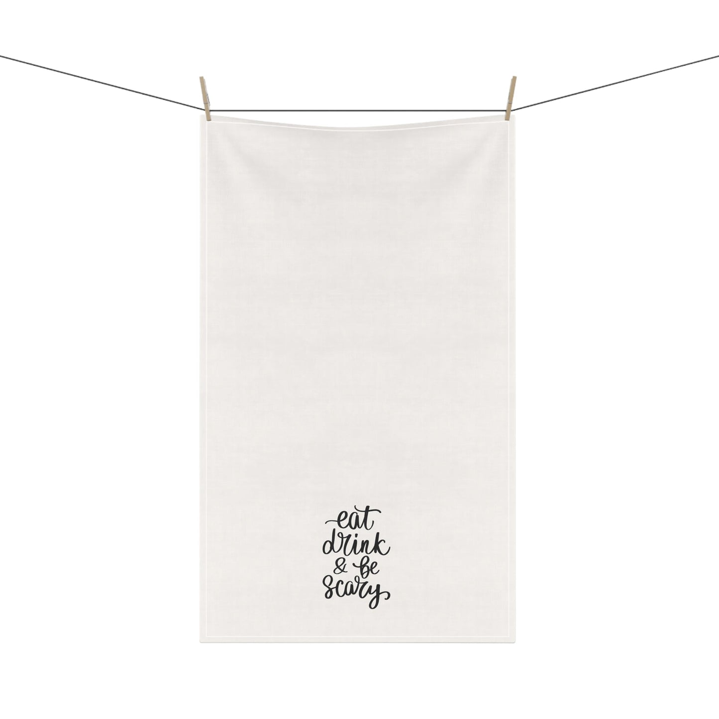 "Eat Drink and be Scary" Halloween-Themed Cotton Kitchen Tea Towels, Fun & Functional Decor for Spooky Celebrations, Gifts for Home Cooks & Party Hosts