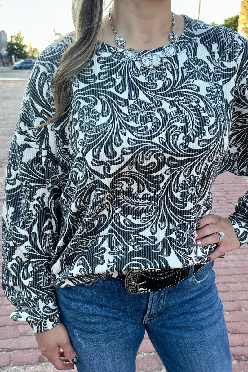 TOOLED IN LOVE SWEATER TOP