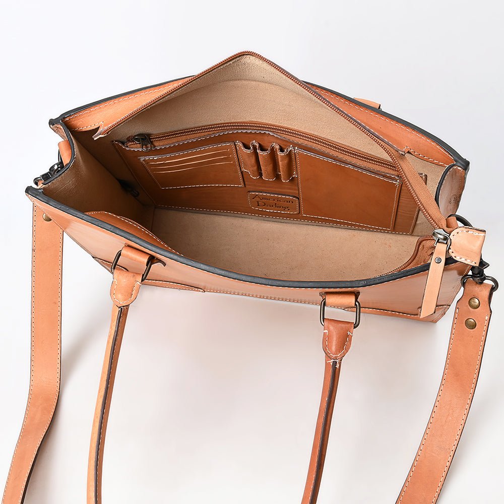 American Darling Adbg1394 Briefcase Genuine Leather Women Bag Western Handbag Purse