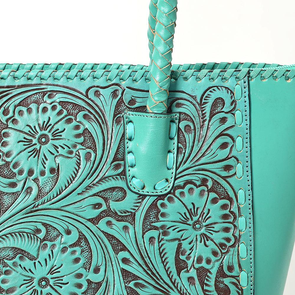 Tote Hand Tooled Genuine Leather women bag western handbag purse