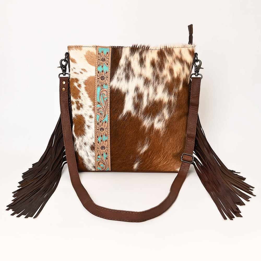Ohlay Bags OHG125 Cross Body I Hand Tooled Hair-On Genuine Leather Women Bag Western Handbag Purse