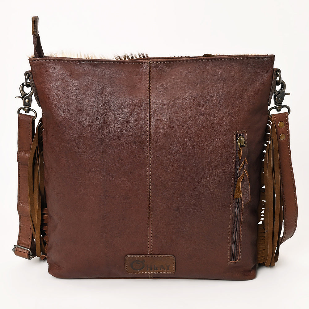Ohlay Bags OHG125 Cross Body I Hand Tooled Hair-On Genuine Leather Women Bag Western Handbag Purse
