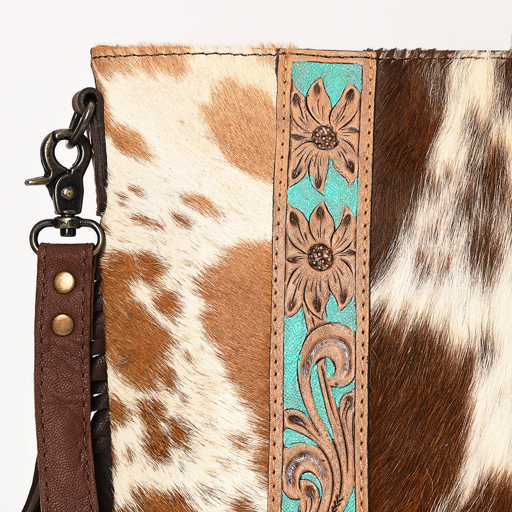 Ohlay Bags OHG125 Cross Body I Hand Tooled Hair-On Genuine Leather Women Bag Western Handbag Purse
