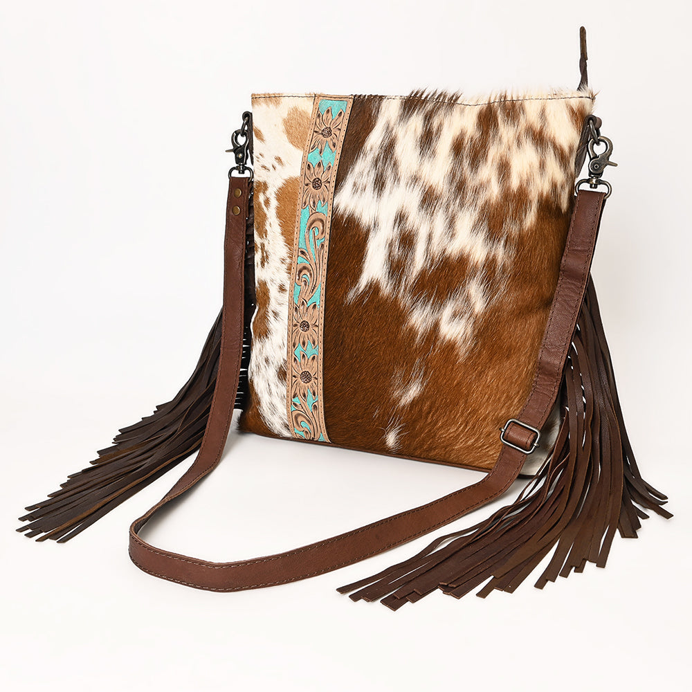 Ohlay Bags OHG125 Cross Body I Hand Tooled Hair-On Genuine Leather Women Bag Western Handbag Purse