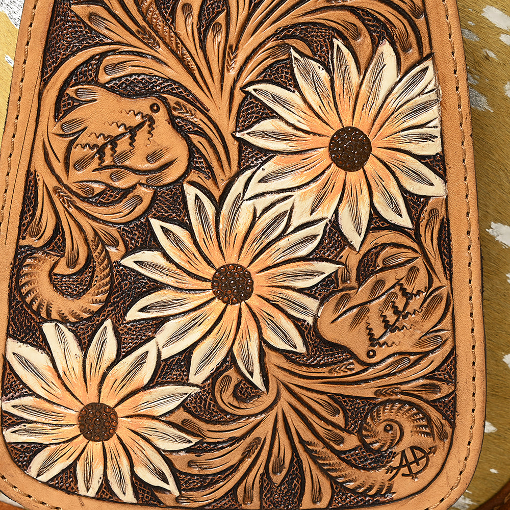 American Darling Sling Hand Tooled Saddle Blanket Genuine Leather women bag western handbag purse
