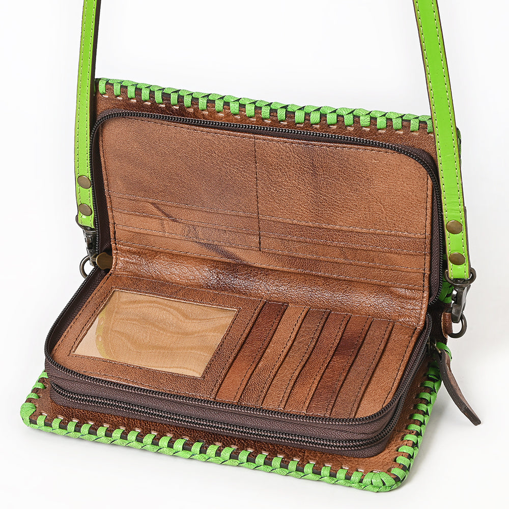 American Darling Clutch Hand Tooled Genuine Leather Women Bag Western Handbag Purse