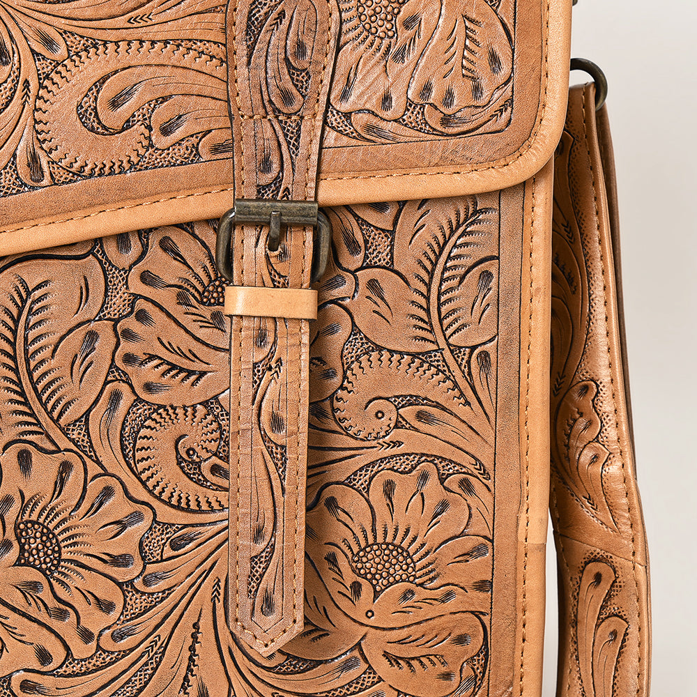 American Darling ADBG1417 Tote Hand Tooled Genuine Leather women bag western handbag purse