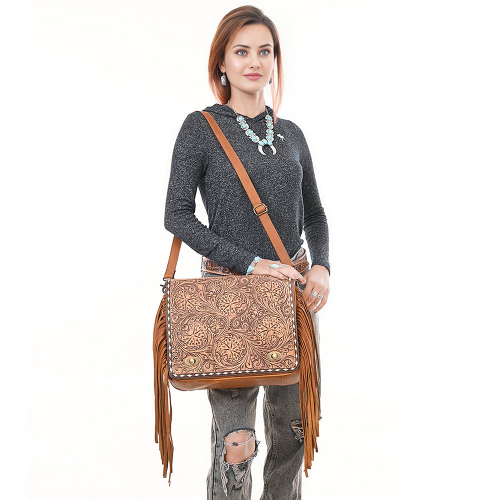 American Darling Adbgz800 Cross Body I Hand Tooled Genuine Leather Women Bag Western Handbag Purse