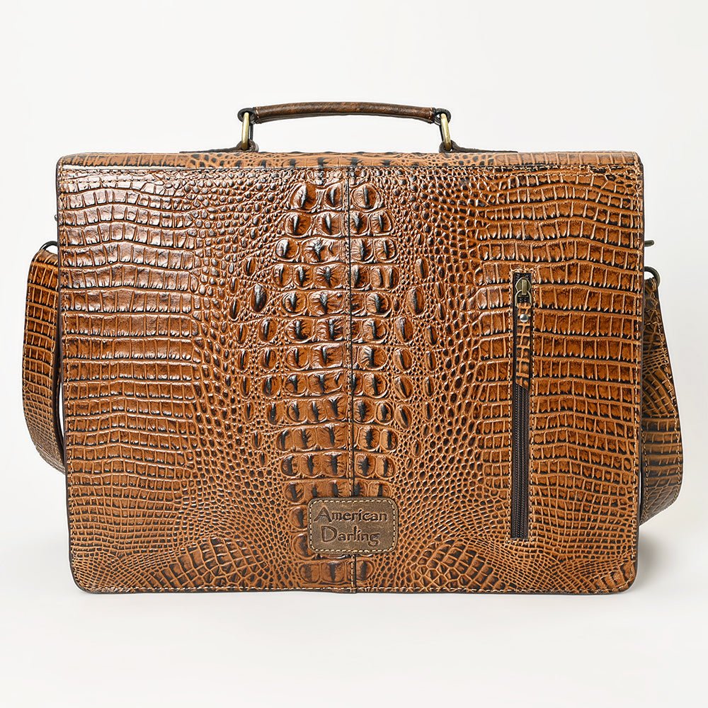 American Darling ADBG1430 Cross Body Crocodile Embossed Genuine Leather women bag western handbag purse