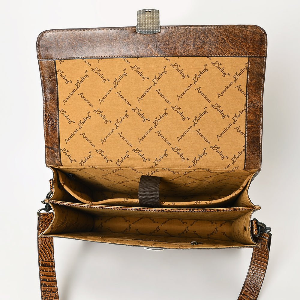 American Darling ADBG1430 Cross Body Crocodile Embossed Genuine Leather women bag western handbag purse