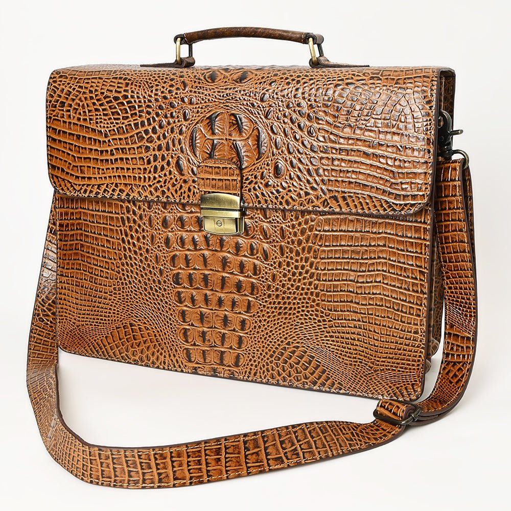 American Darling ADBG1430 Cross Body Crocodile Embossed Genuine Leather women bag western handbag purse